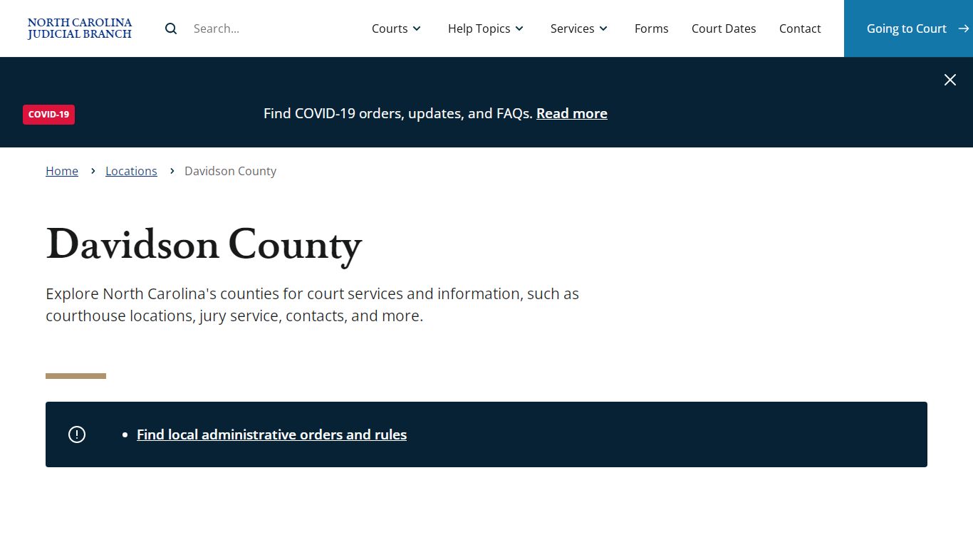 Davidson County | North Carolina Judicial Branch - NCcourts