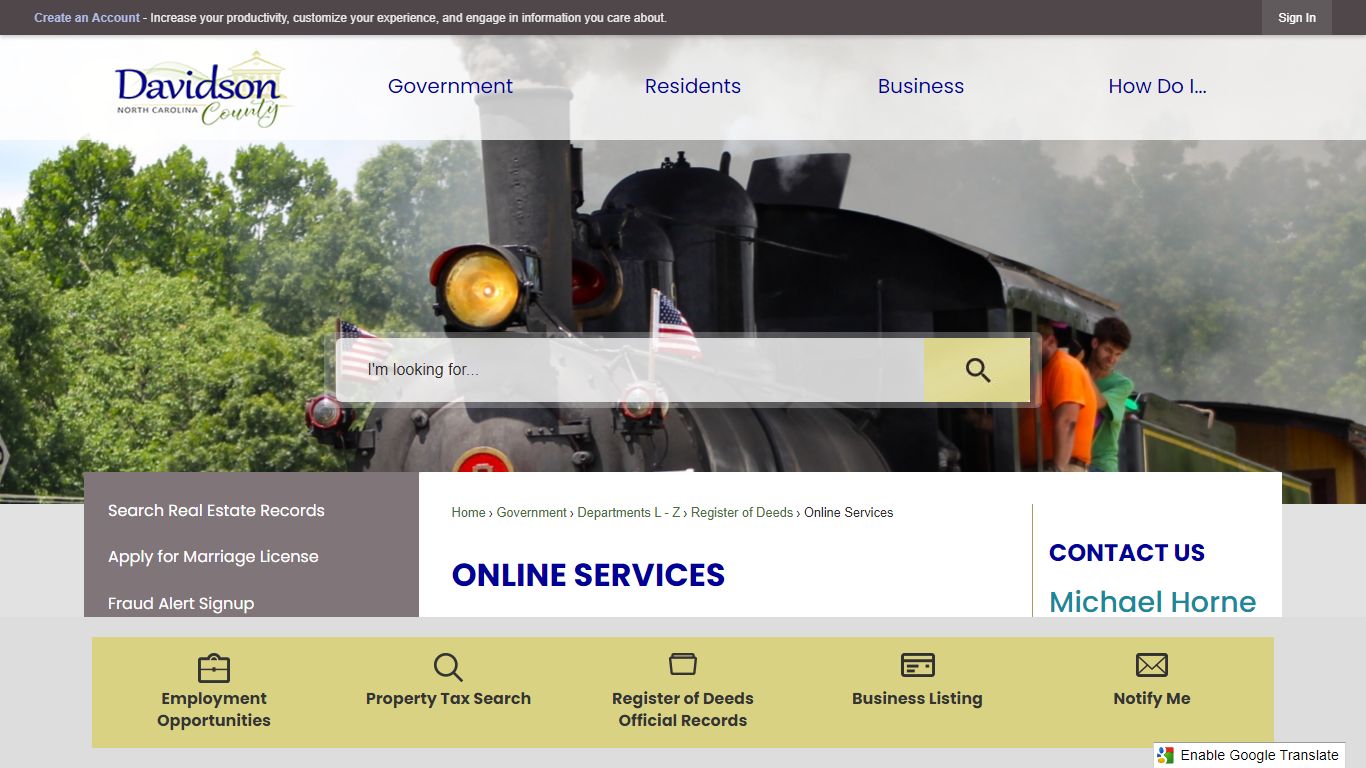 Online Services | Davidson County, NC